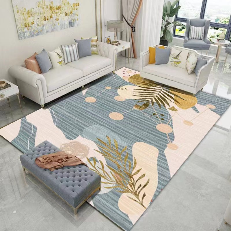 Modern Style Rug Geometric Pattern Rectangle Stain Resistant Shape Rug for Home Decor