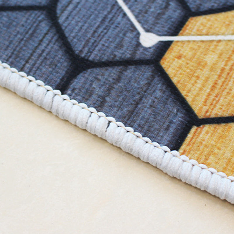 Modern Style Rug Geometric Pattern Rectangle Stain Resistant Shape Rug for Home Decor