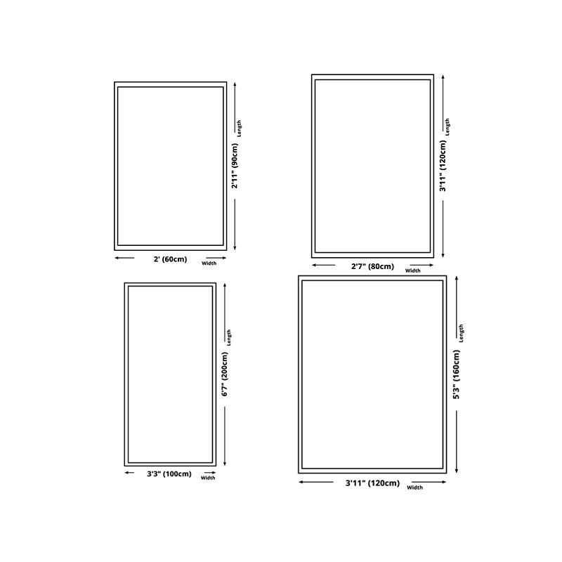 Modern Style Rug Geometric Pattern Rectangle Stain Resistant Shape Rug for Home Decor