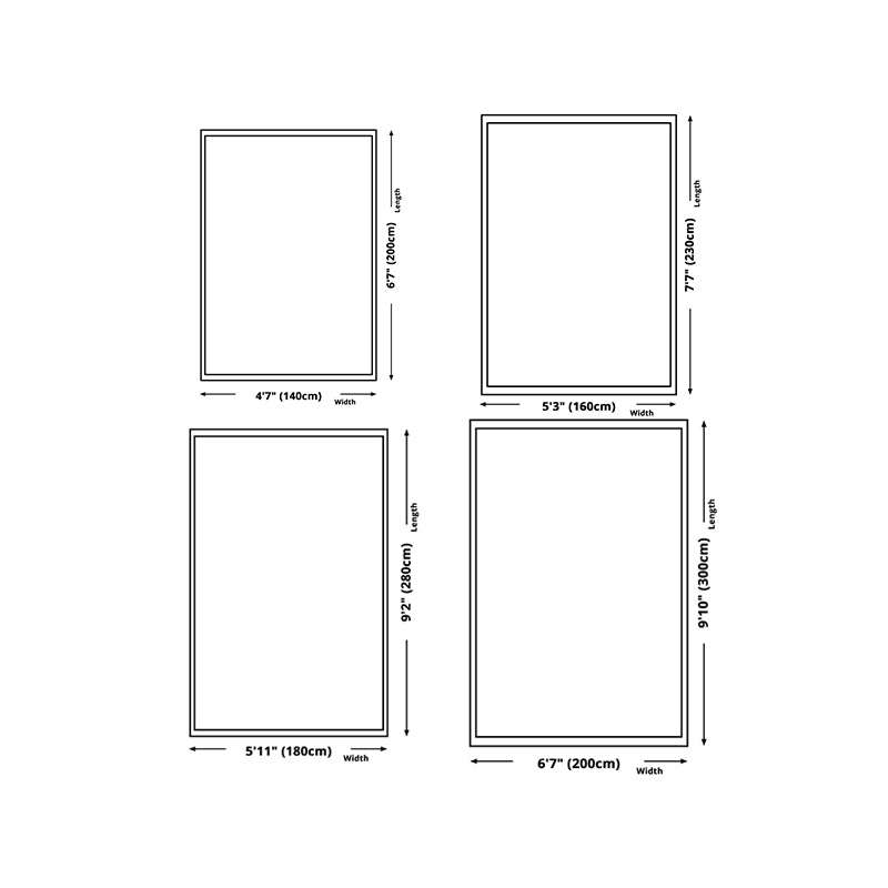 Modern Style Rug Geometric Pattern Rectangle Stain Resistant Shape Rug for Home Decor