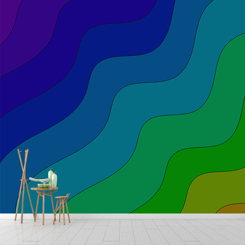 Abstract Background Illustration Wallpaper Mildew Resistant Sleeping Room Wall Mural