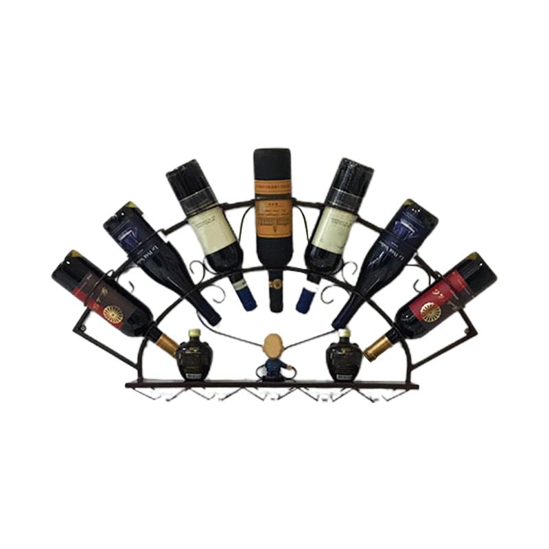 Industrial Wall Mounted Bottle Wine Rack Metal Wine Rack Bottle in Brass