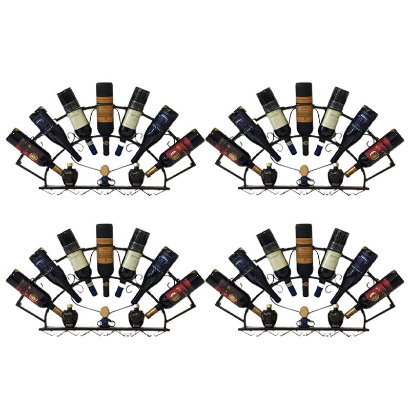 Industrial Wall Mounted Bottle Wine Rack Metal Wine Rack Bottle in Brass