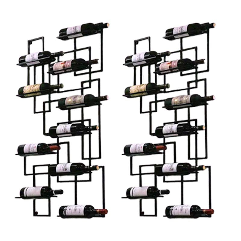 Industrial Wall Mounted Bottle Wine Rack Metal Wine Rack Bottle in Brass