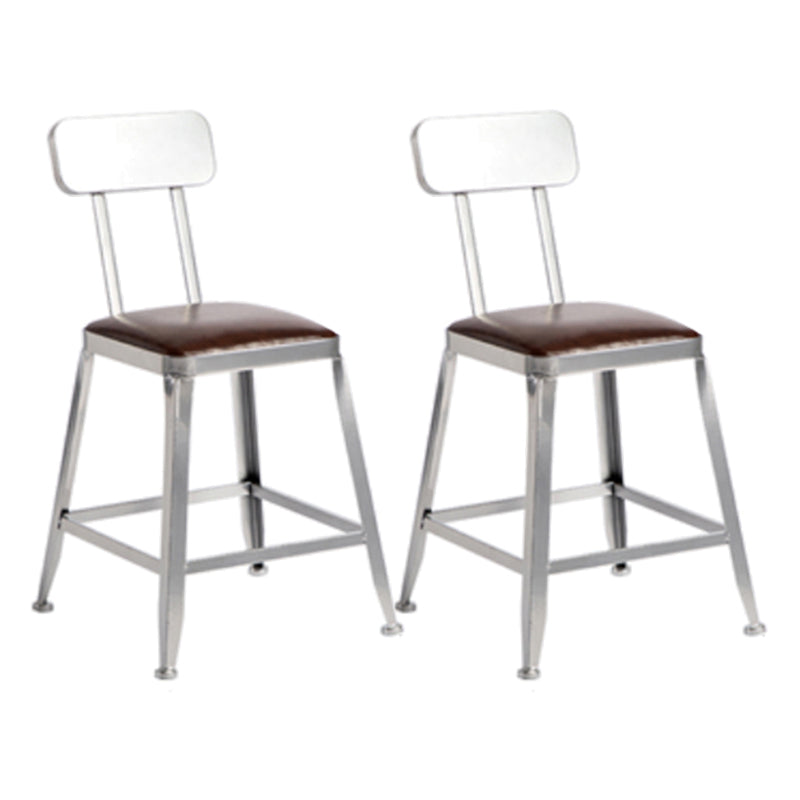 1/2/3 Pieces Industrial Pub Table Set Silver and Brown Bar Table and Stools