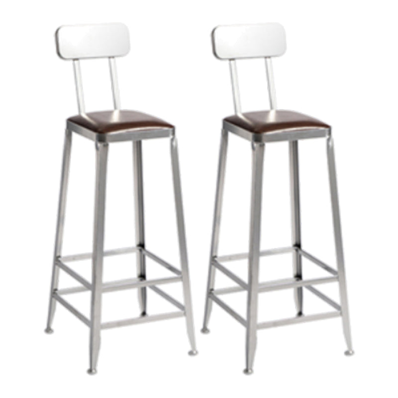 1/2/3 Pieces Industrial Pub Table Set Silver and Brown Bar Table and Stools