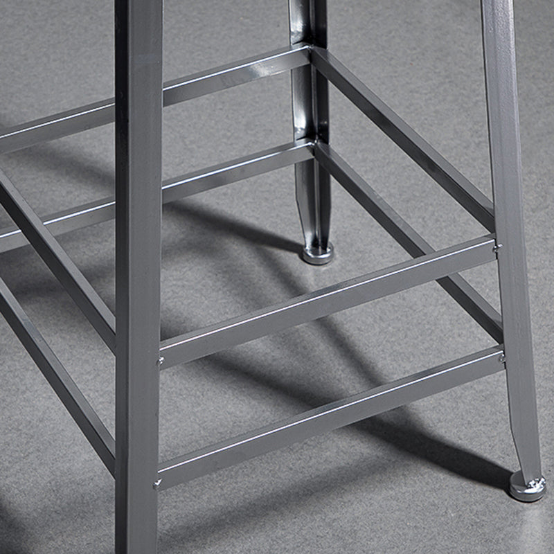 1/2/3 Pieces Industrial Pub Table Set Silver and Brown Bar Table and Stools