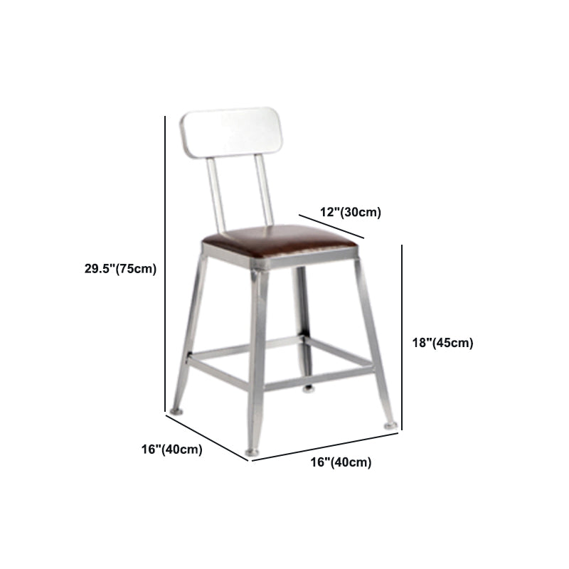 1/2/3 Pieces Industrial Pub Table Set Silver and Brown Bar Table and Stools