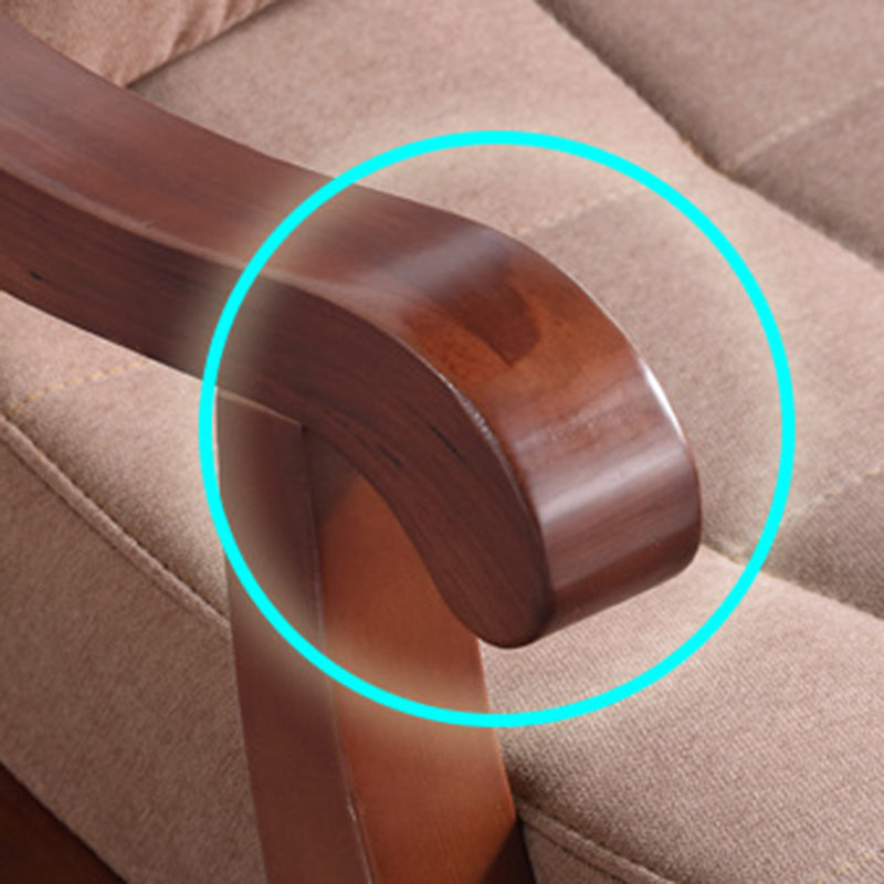 Contemporary Style Single Sofa Rocking Chair Wooden Indoor Rocking Chair for Living Room