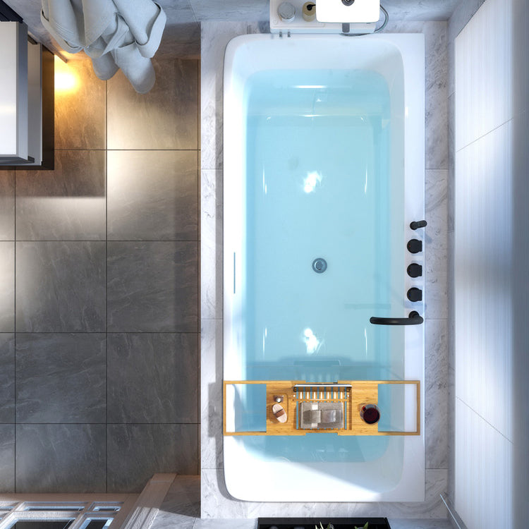 Modern Rectangular Drop-in Bathtub Acrylic White Bath Tub for Home