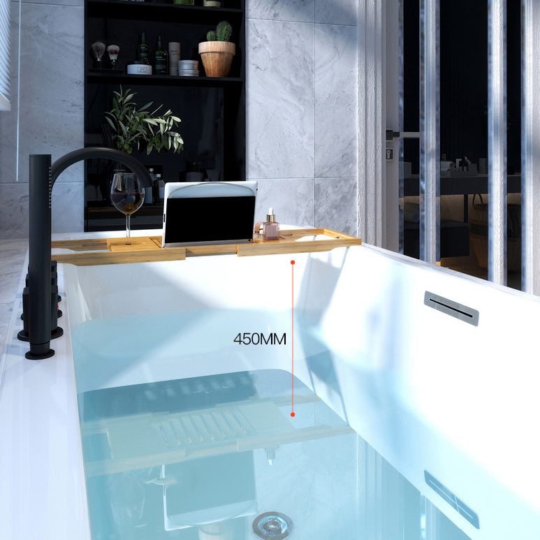 Modern Rectangular Drop-in Bathtub Acrylic White Bath Tub for Home
