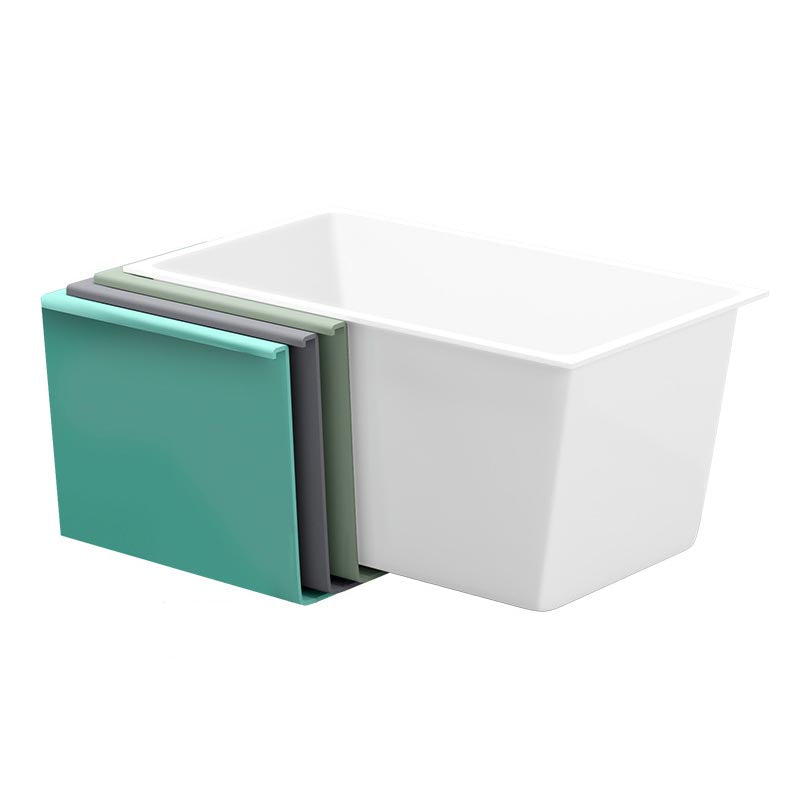 Modern Acrylic Alcove Bathtub Rectangular Matte Bath Tub for Home