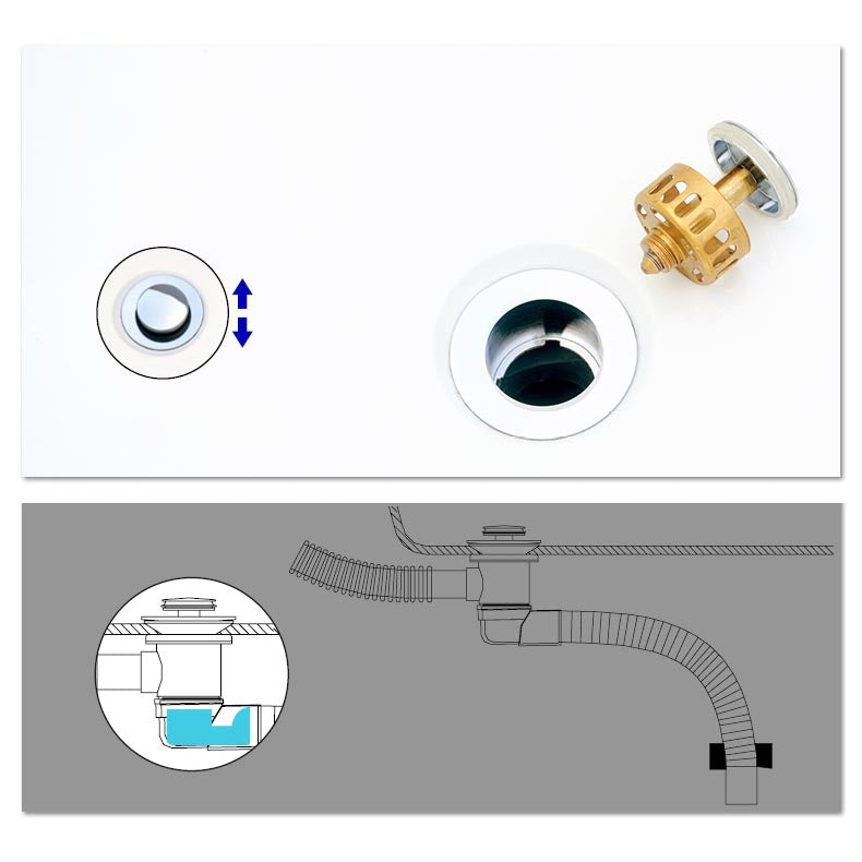 Modern Round Acrylic Bath Tub 26.77" H Freestanding Bathtub for Home