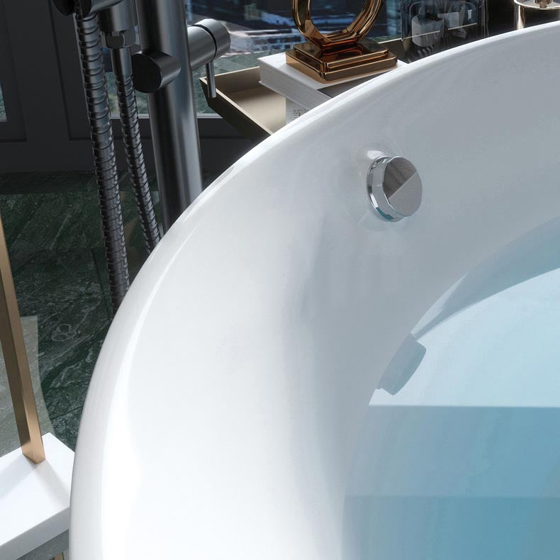 Modern Acrylic Bathtub Round Freestanding Tub for Home and Hotel