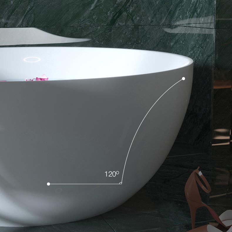 Modern Acrylic Bathtub Round Freestanding Tub for Home and Hotel