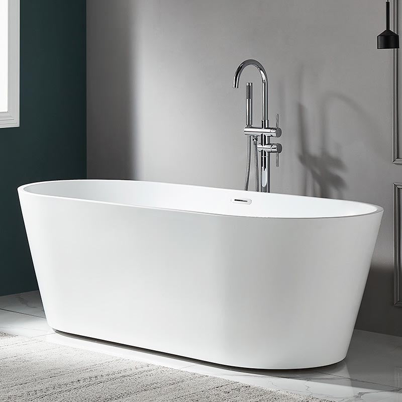 Modern Freestanding Bathtub White Acrylic Bath Tub for Home and Hotel