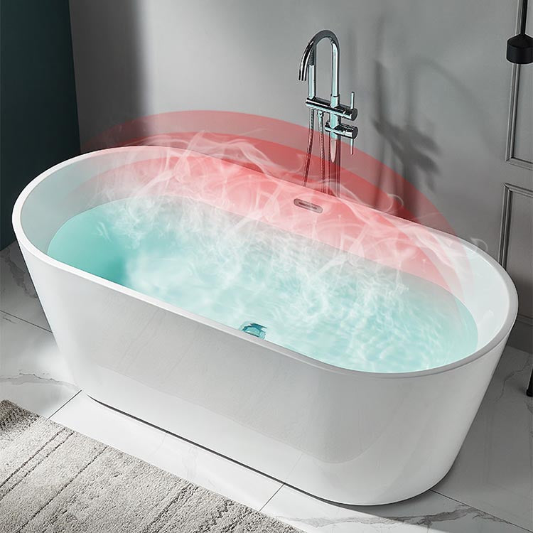 Modern Freestanding Bathtub White Acrylic Bath Tub for Home and Hotel