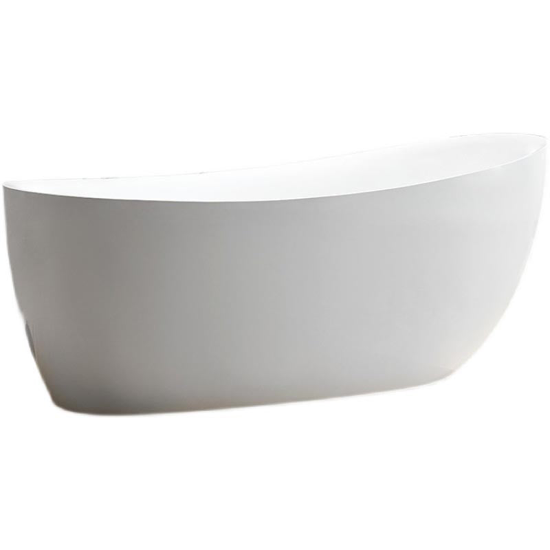 Modern Oval Acrylic Bathtub Home Freestanding Bath Tub in White
