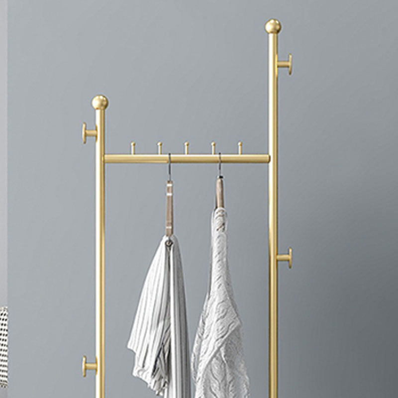 Modern Metal Hall Stand Hanging Rail Storage Shelving and Hooks Entryway Kit