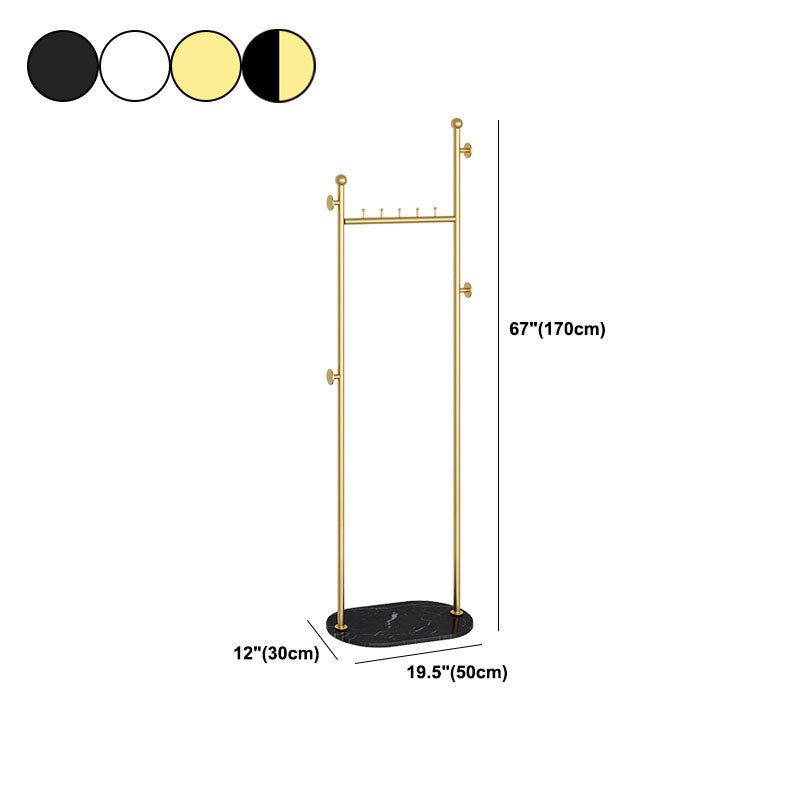 Modern Metal Hall Stand Hanging Rail Storage Shelving and Hooks Entryway Kit