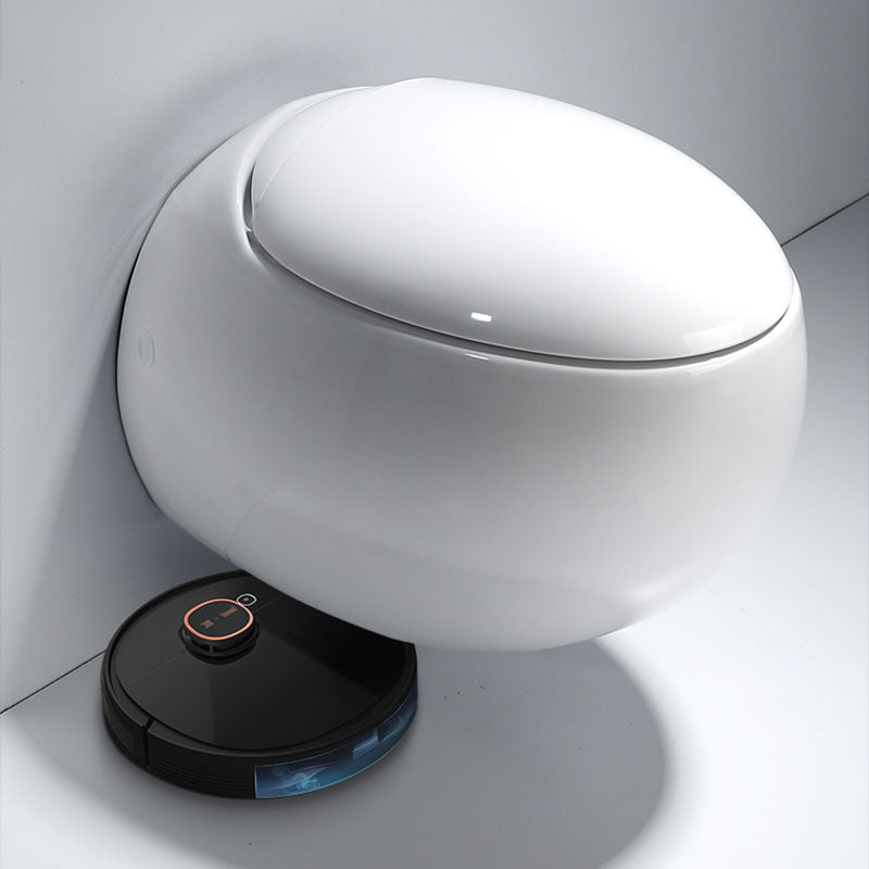 Modern Wall Mount Toilet Gravity Toilet Bowl with Slow Close Seat for Washroom