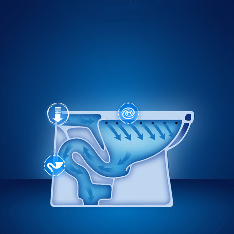 Modern Wall Mount Toilet Gravity Toilet Bowl with Slow Close Seat for Washroom