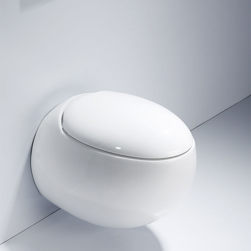 Modern Wall Mount Toilet Gravity Toilet Bowl with Slow Close Seat for Washroom