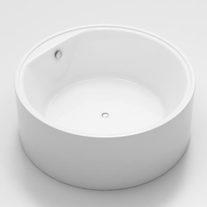 Modern Round Freestanding Bathtub Acrylic White Bath Tub for Home