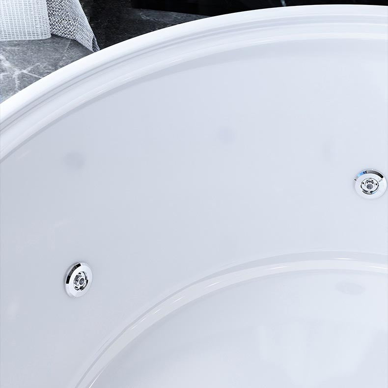 Modern Round Freestanding Bathtub Acrylic White Bath Tub for Home