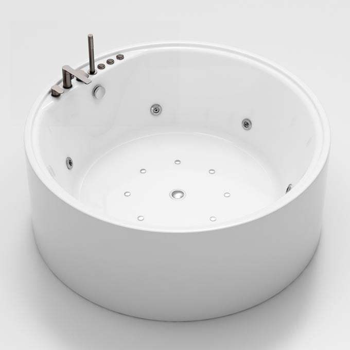 Modern Round Freestanding Bathtub Acrylic White Bath Tub for Home