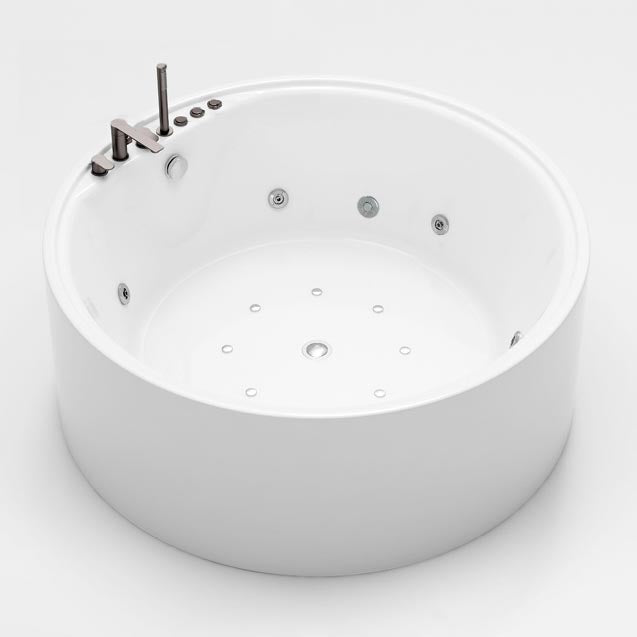 Modern Round Freestanding Bathtub Acrylic White Bath Tub for Home