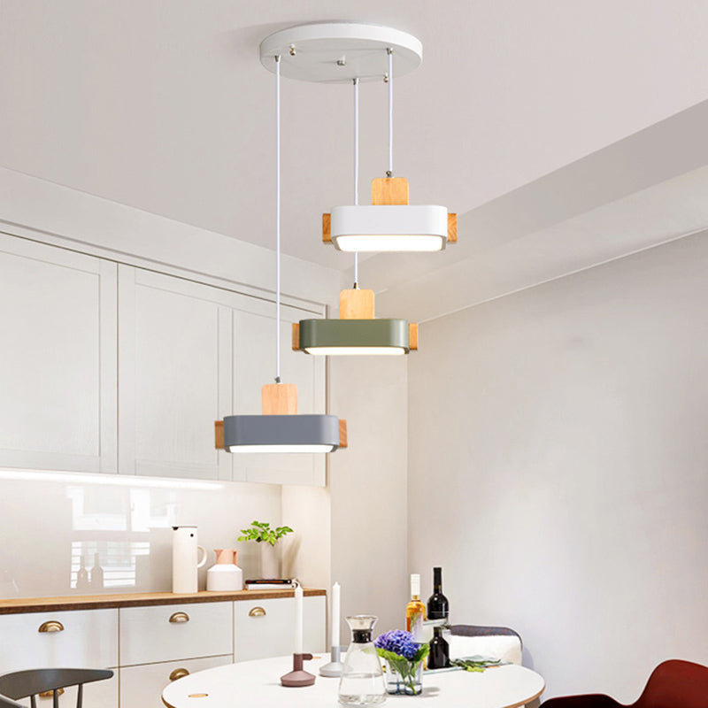 Nordic Brick Hanging Lamps Acrylic Hanging Pendant Lights for Bedroom
