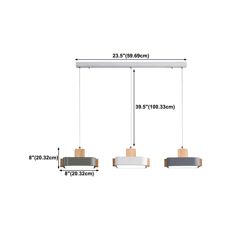 Nordic Brick Hanging Lamps Acrylic Hanging Pendant Lights for Bedroom