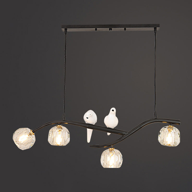 Modern Style Ball Shape Island Pendants 4-Lights Pendant Lights for Living Room