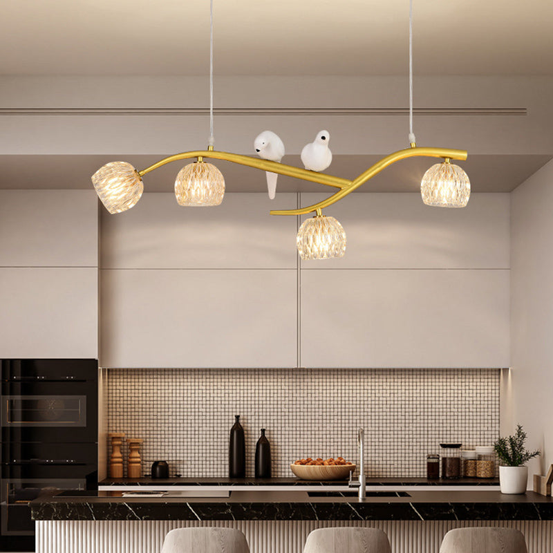 Modern Style Ball Shape Island Pendants 4-Lights Pendant Lights for Living Room