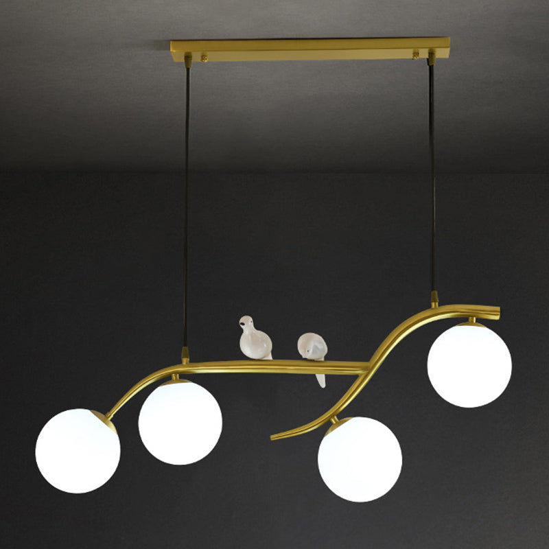 Modern Style Ball Shape Island Pendants 4-Lights Pendant Lights for Living Room
