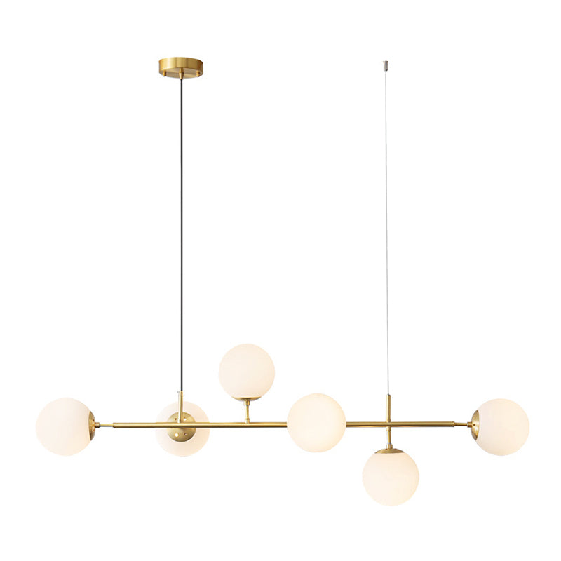 Modern Style Ball Shape Island Pendants Glass Pendant Lights for Living Room