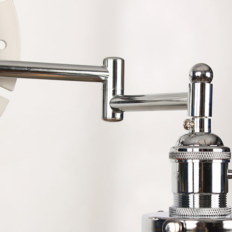 Adjustable Industrial Sconce Light Glass 1-Light Sconce Light Fixture