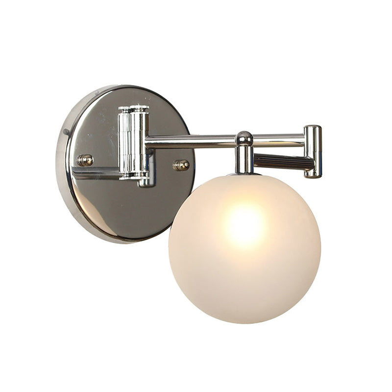 Adjustable Industrial Globe Sconce Glass 1-Light Sconce Light