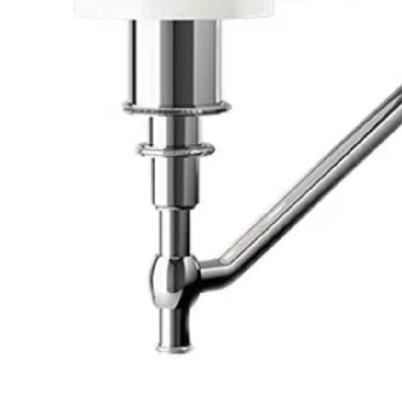 Modern Metal Wall Lamp 1-Light Wall Mount Lamp with Glass Shade for Bedroom