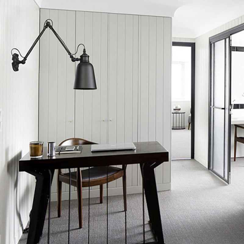 Adjustable Industrial Bell Wall Lights Metal 1-Light Wall Light Fixture