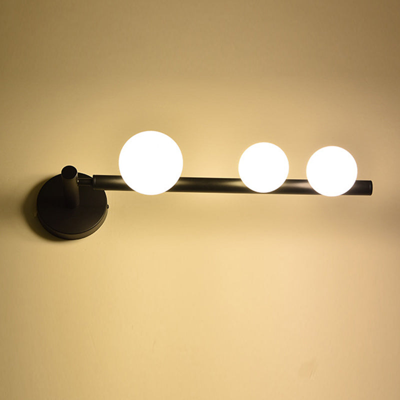 Modern Globe Wall Lamp Glass Multiple-Light Sconce for Bedroom