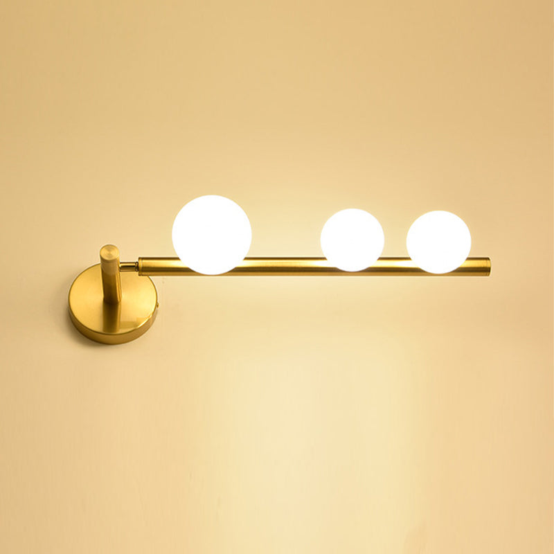Modern Globe Wall Lamp Glass Multiple-Light Sconce for Bedroom
