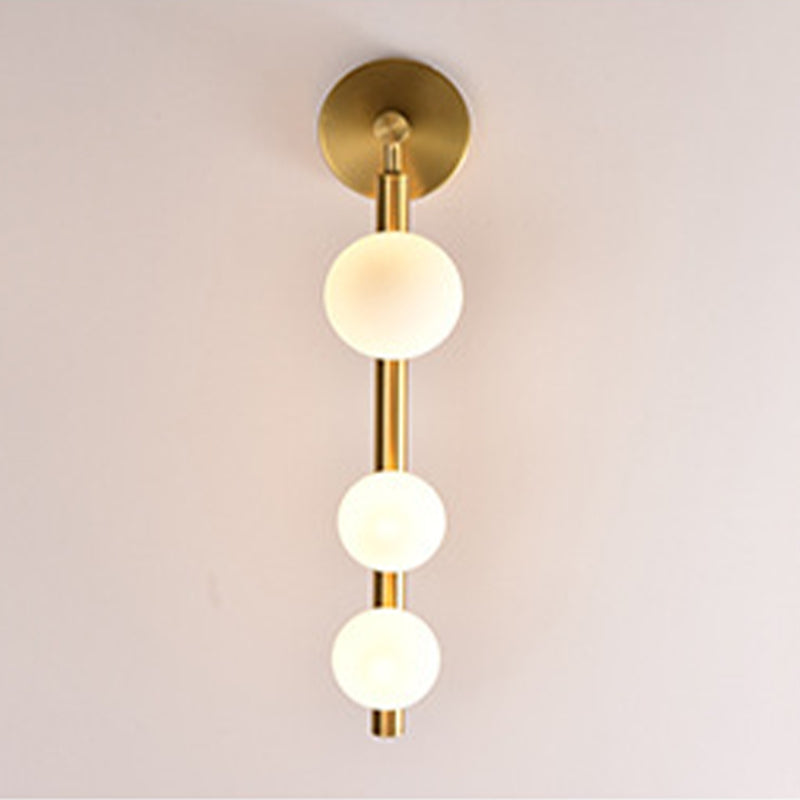 Modern Globe Wall Lamp Glass Multiple-Light Sconce for Bedroom