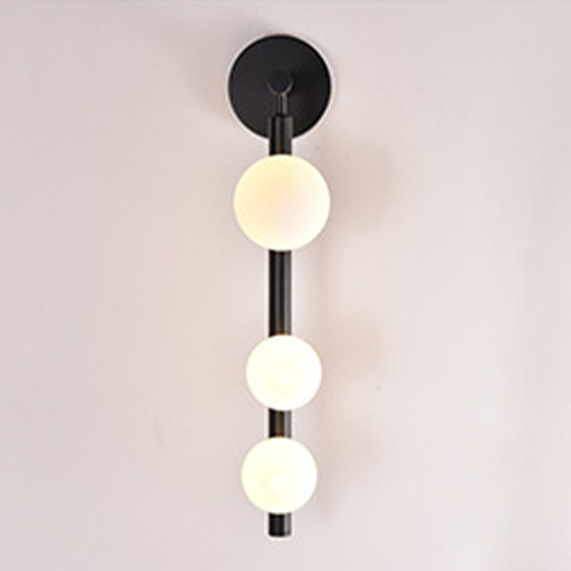 Modern Globe Wall Lamp Glass Multiple-Light Sconce for Bedroom