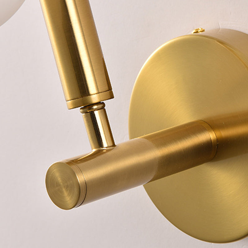 Modern Globe Wall Lamp Glass Multiple-Light Sconce for Bedroom
