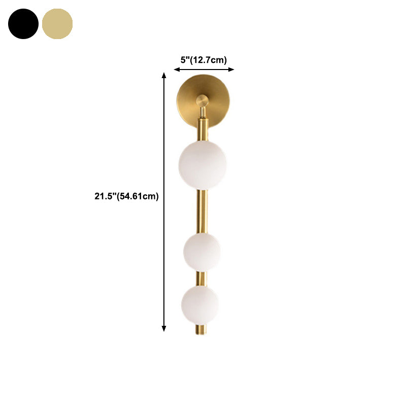 Modern Globe Wall Lamp Glass Multiple-Light Sconce for Bedroom
