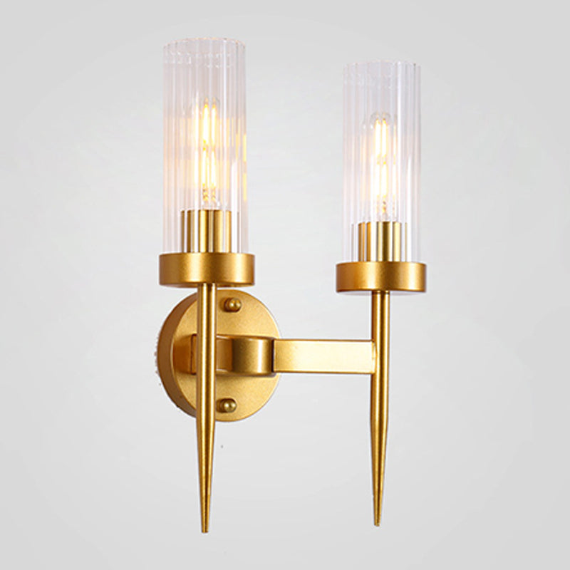 Modern Cylinder Wall Light Glass Wall Light Fixture for Bedroom