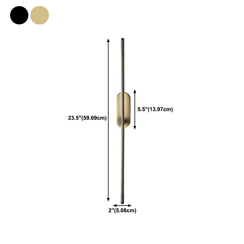 Modern Linear Wall Sconce Light Metal 1-Light Wall Sconce Lighting