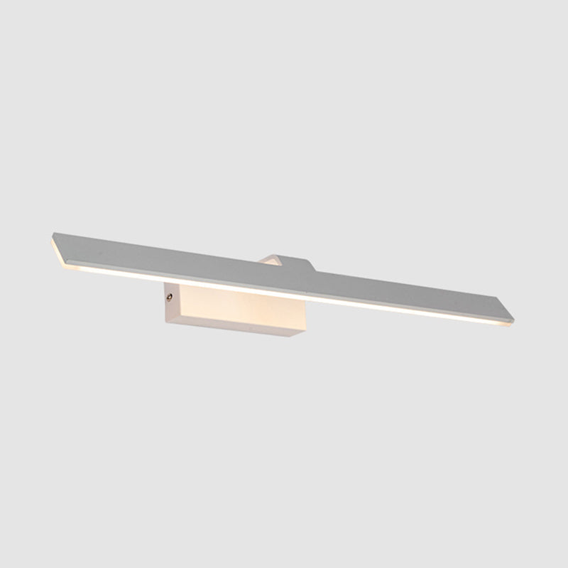 Matte Silver Single Modern Bathroom Vanity Light LED Bath Bar